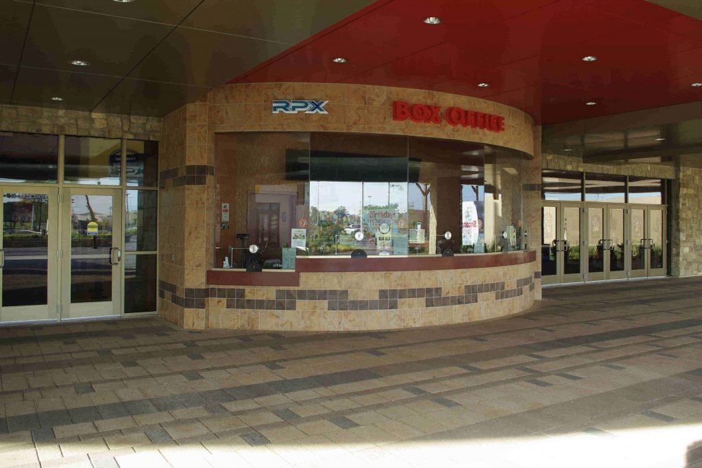 Clear glass storefront doors